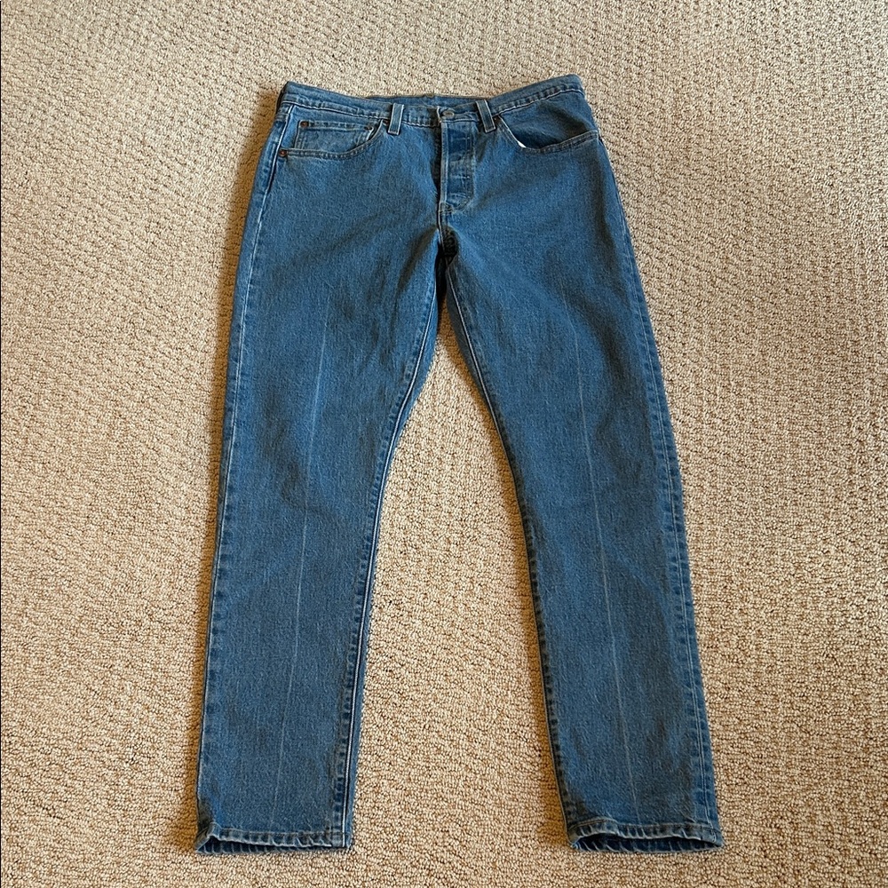 Levi's Premium Women’s 501 Skinny Straight Blue Jeans 30W 30L. NWOT